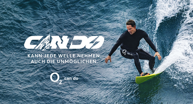 Die Telefnica-Marke O2 geht eine langfristige Partnerschaft mit dem Big-Wave-Surfer Sebastian Steudtner ein - Foto: Serviceplan Bubble