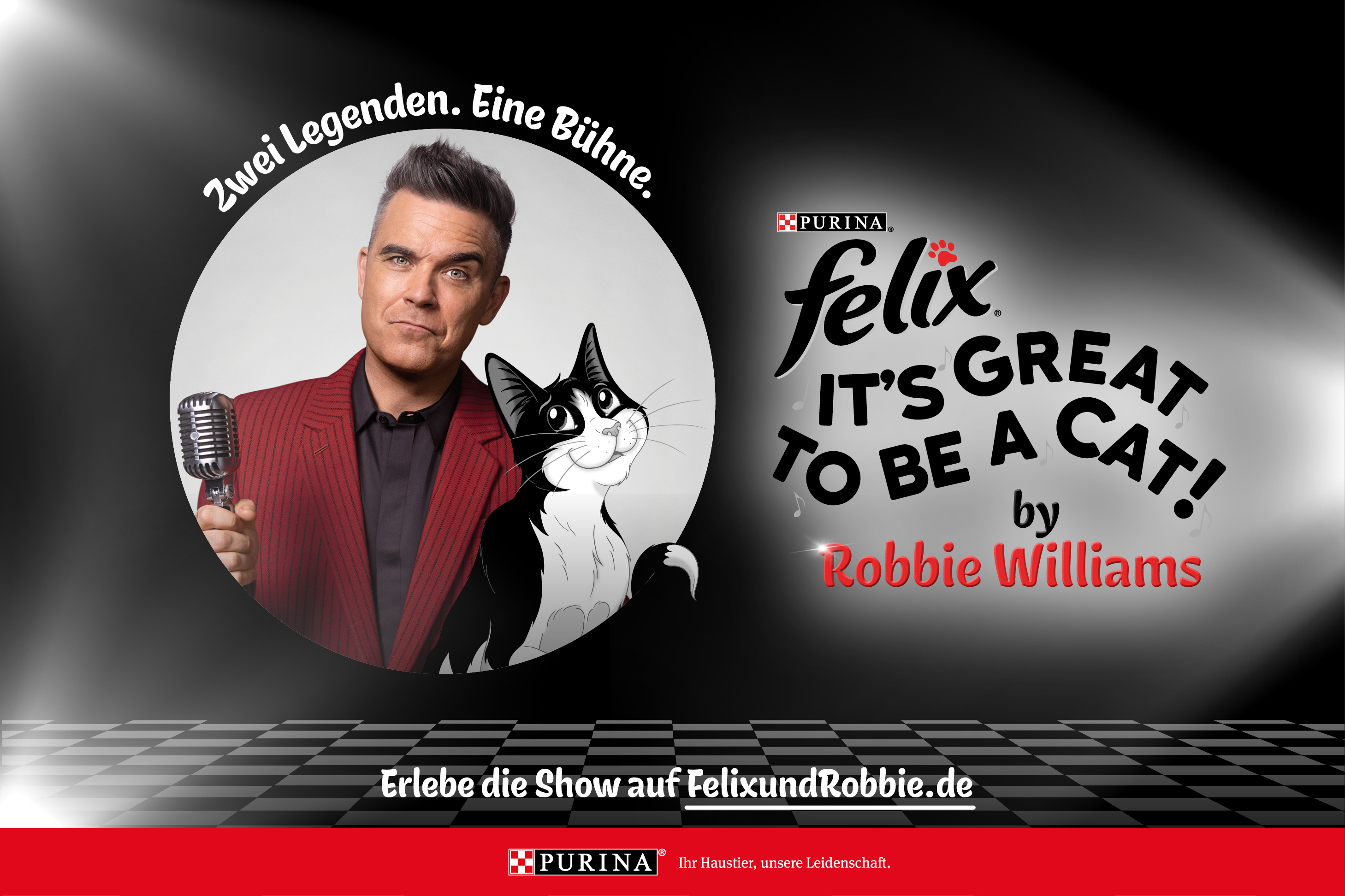Robbie Williams ist die neue Stimme von Kater Felix - Quelle: Purina/Felix