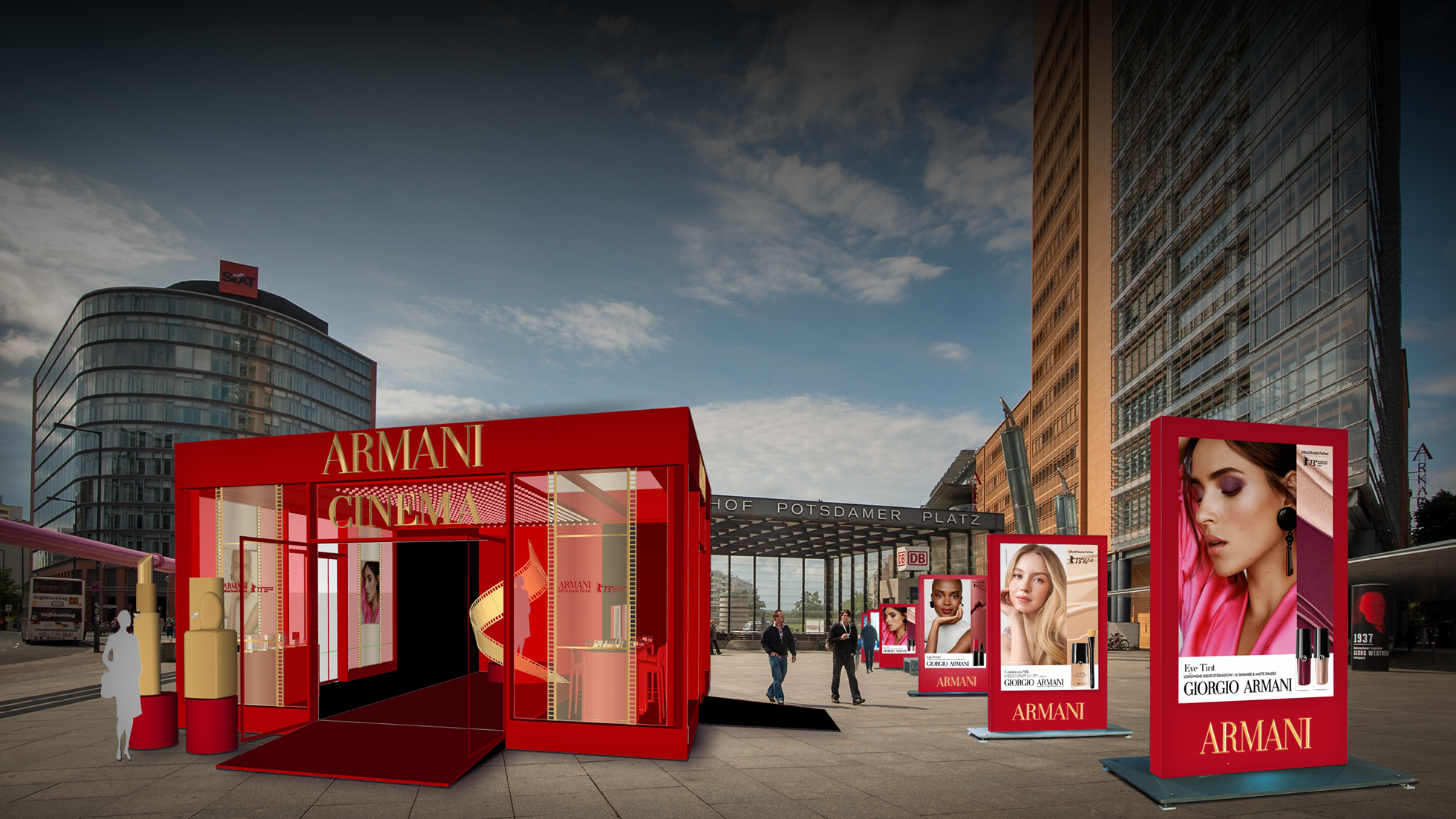 Vom 16. bis zum 25. Februar 2023 erffnet Armani Beauty auf dem Potsdamer Platz einen Beauty-Pop-up-Store - Quelle: Armani Beauty