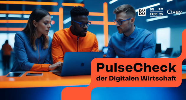 Digitale Wirtschaft bleibt stabiler Arbeitgeber - Der PulseCheck 2025 des BVDW sieht die Arbeitszufriedenheit und das Gründungsinteresse in der Digitalbranche weiterhin hoch – Bild: BVDW