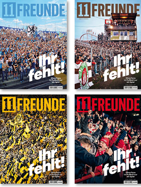 Cover des Jahres 2020: '11Freunde' siegt mit Hommage an die Fußball-Fans -