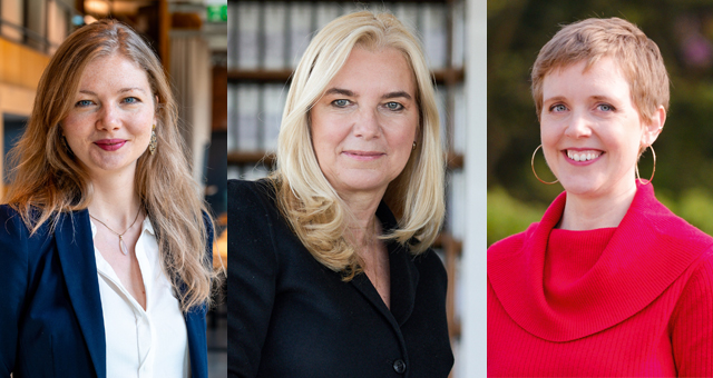 PPWR: Zwischen Regulierung und Innovation - Carina Detjen (l., Villeroy & Boch), Annemarie Leniger (M., OTG) und Marie Wendling (r., Danone) - Quelle: Alejandro Castellanos; OTG; Villeroy & Boch