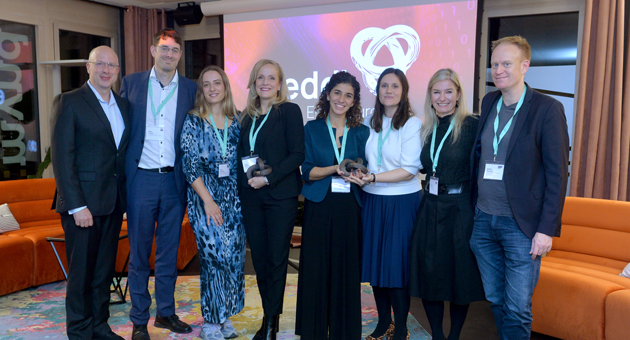 Eddi-Award 2025: Auszeichnungen für BVG und MSD Tiergesundheit - DDV-Präsident Martin Nitsche, Ralph Langner von R+V Versicherungen (Laudator und Vorjahressieger in der Kategorie BtoC), Carla Sparmann (BVG), Svea Barei (BVG), Sevgi Soller, Dr. Melanie Spinnler (MSD Tiergesundheit), Sandra Bachmann (gkk Dialog Group), Markus Nowatius von Rohde & Schwarz (Laudator und Vorjahressieger in der Kategorie BtoB) – Foto: SUCCUS GmbH I Wirtschaftsforen