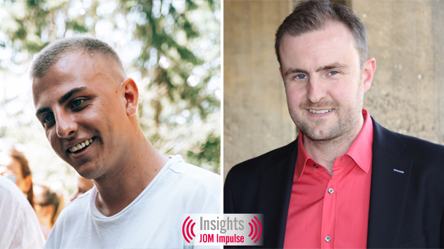 Die Zukunft der Innenstadt: Bunter Mix aus Handel, Freizeit und Service - Timo Sander (l.), Head of Vertical Videos bei Justaddsugar GmbH, und Florian Treiß ist Gründer und Chefredakteur von Locationinsider.de sowie Mobilbranche.de - Quelle: T. Sander/F. Treiss