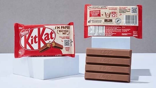 Kitkat führt testweise Papier-Verpackung ein - Quelle: Nestlé S.A.