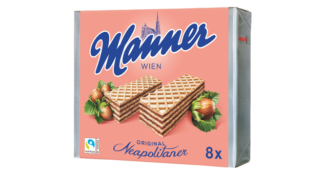 Manner-Rosa als abstrakte Farbmarke eingetragen - Das Manner-Rosa der Waffelschnitten ist als abstrakte Farbmarke geschützt - Quelle: Josef Manner & Comp. AG