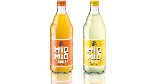 Berentzen launcht Limo mit Koffein - Ab Februar gibt es Mio Mio auch in den Varianten Orange + Koffein und Lemon + Koffein - Quelle: Berentzen-Gruppe