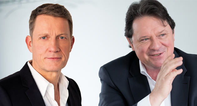 "Politik erzählt falsches Narrativ" - Dr. Bernd Nauen (l.), Hauptgeschäftsführer des Zentralverbands der deutschen Werbewirtschaft ZAW e.V. in Berlin, und Christoph Minhoff (r.), Hauptgeschäftsführer Lebensmittelverband Deutschland in Berlin - Quelle: Marina Weigl/ZAW; S. Engelhardt/Lebensmittelverband