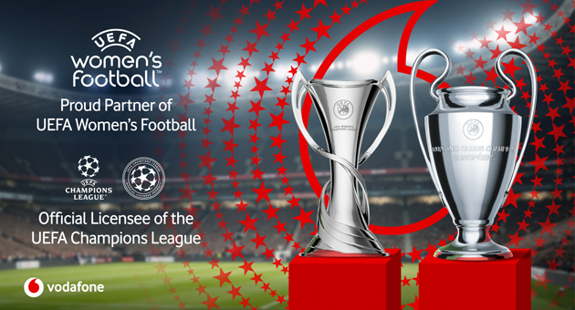 Vodafone baut Engagement im europäischen Fußball aus - Vodafone wird offizieller Telekommunikationspartner des UEFA Frauenfußballs und offizieller Lizenznehmer der UEFA Champions League der Männer – Foto: Vodafone