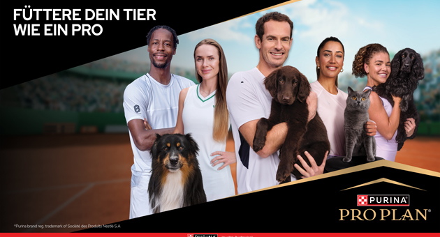 Purina Pro Plan wird offizieller Tiernahrungspartner der ATP Tour - Purina Pro Plan nutzt die Bitpanda Hamburg Open als Auftakt für seine ATP Partnerschaft und stellt dabei die Pro Plan Squad aus internationalen Tennisprofis und ihren Haustieren in den Mittelpunkt – Quelle: Purina Pro Plan