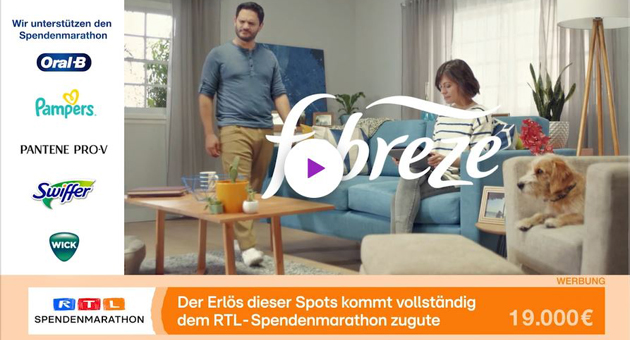 Procter & Gamble bucht komplette RTL-Werbeinsel - Procter & Gamble belegt beim 'RTL-Spendenmarathon' erneut eine komplette Werbeinsel - Foto: RTL
