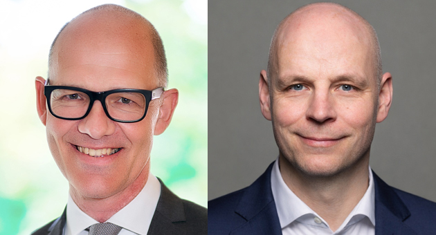 Schwabe ordnet Führung neu und schafft Bereich für Innovation und Market Access - Dr. Traugott Ullrich (l.) ist Executive Vice President Innovation & Market Access, Dietrich Bender (r.) ist General Manager Commercial Deutschland bei der Schwabe-Gruppe in Karlsruhe - Quelle: Schwabe / Mike Fuchs