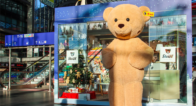 Steiff eröffnet Pop-up-Store im Berliner Hauptbahnhof - Steiff-Pop-up-Store im Berliner Hauptbahnhof – Quelle: Lagardère Travel Retail