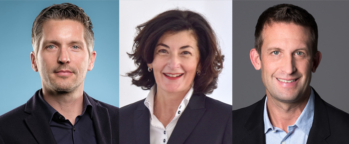 Victorinox mit drei neuen Geschäftsleitungsmitgliedern - Kilian Eyholzer, Michela Argirò und Patrik Hauert gehören zur Victorinox-Geschäftsleitung (v.l.) - Quelle: Victorinox