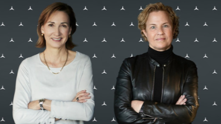 Vertragsverlängerung: Britta Seeger bleibt Vertriebschefin von Mercedes-Benz - Renata Jungo Brüngger, im Vorstand verantwortlich für Integrität, Governance & Nachhaltigkeit, und Britta Seeger, Vorstand und verantwortlich für den vertrieb von Mercedes-Benz Cars - Quelle: Mercedes-Benz AG