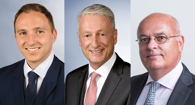 Marketingorganisation: Fit für die VUCA-Welt - Marco Querfurth und Prof. Dr. Roland Mattmüller von der EBS sowie Dr. Harald Münzberg (v.l.) - Quelle: EBS, Gregor Schuster Fotografie, Fotostudio Ingo Heyer