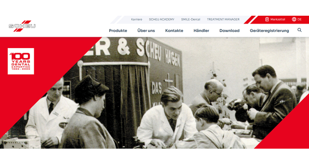 Scheu-Dental inszeniert 100-jähriges Jubiläum - Scheu feiert 100 Jahre Unternehmensgeschichte - Quelle: Screenshot Scheu-Dental