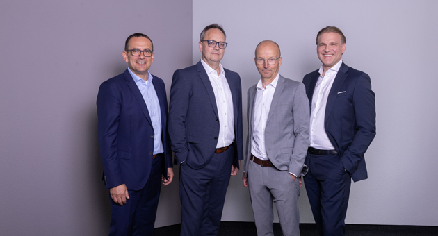 Toom verkleinert die Geschäftsführung - Das Toom-Geschäftsführung besteht künftig aus Dominique Rotondi, René Haßfeld, Christoph Möltgen und Martin Czoske (v.l.) – Quelle: Toom