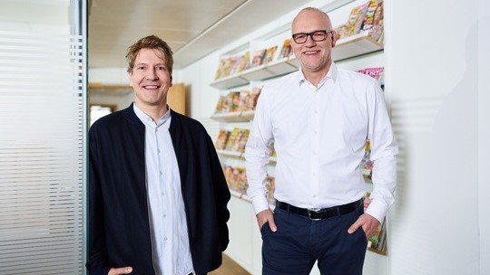 Frank Vogel (Ad Alliance, l.) und Ingo Klinge (Bauer Media Group) - Quelle: Roland Michels 